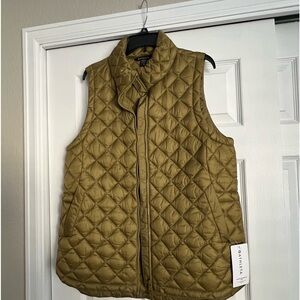 Athleta Olive Quilted Vest